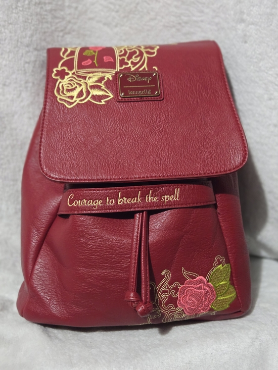 Loungefly Handbags - Loungefly Red Floral Embroidered Mini Backpack